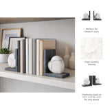 Pagewell White/Black Bookends (Set of 2)