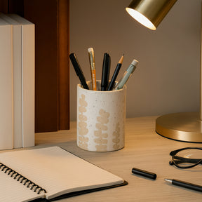 Ponca Ivory/Tan Wild Plant Pencil Cup