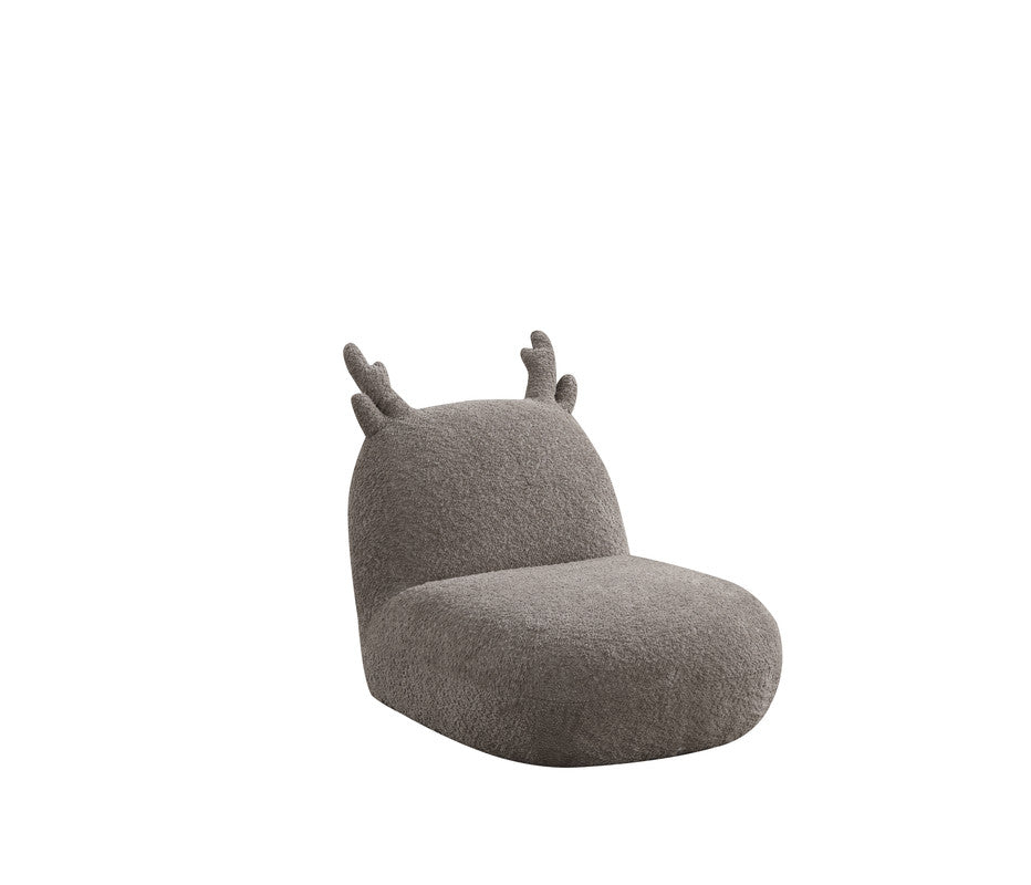 Weston Brown 21.5"W Chenille Deer-Shaped Kids Chair