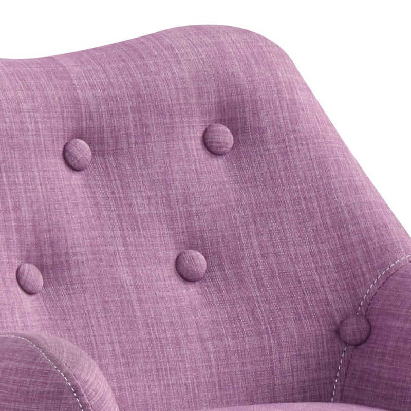 Fenix Pink 19.5"W Linen Kids Chair