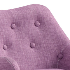 Fenix Pink 19.5"W Linen Kids Chair