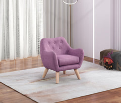 Fenix Pink 19.5"W Linen Kids Chair