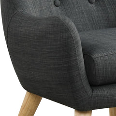 Fenix Gray 19.5"W Linen Kids Chair