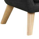 Fenix Gray 19.5"W Linen Kids Chair