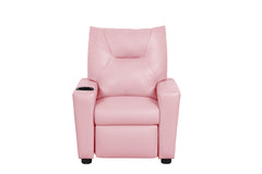 Perline Pink 23"W PU Leather Kids Recliner