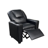 Marisa Black 23"W PU Leather Kids Recliner
