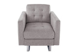 Victoria Beige 33.5"W Linen Armchair