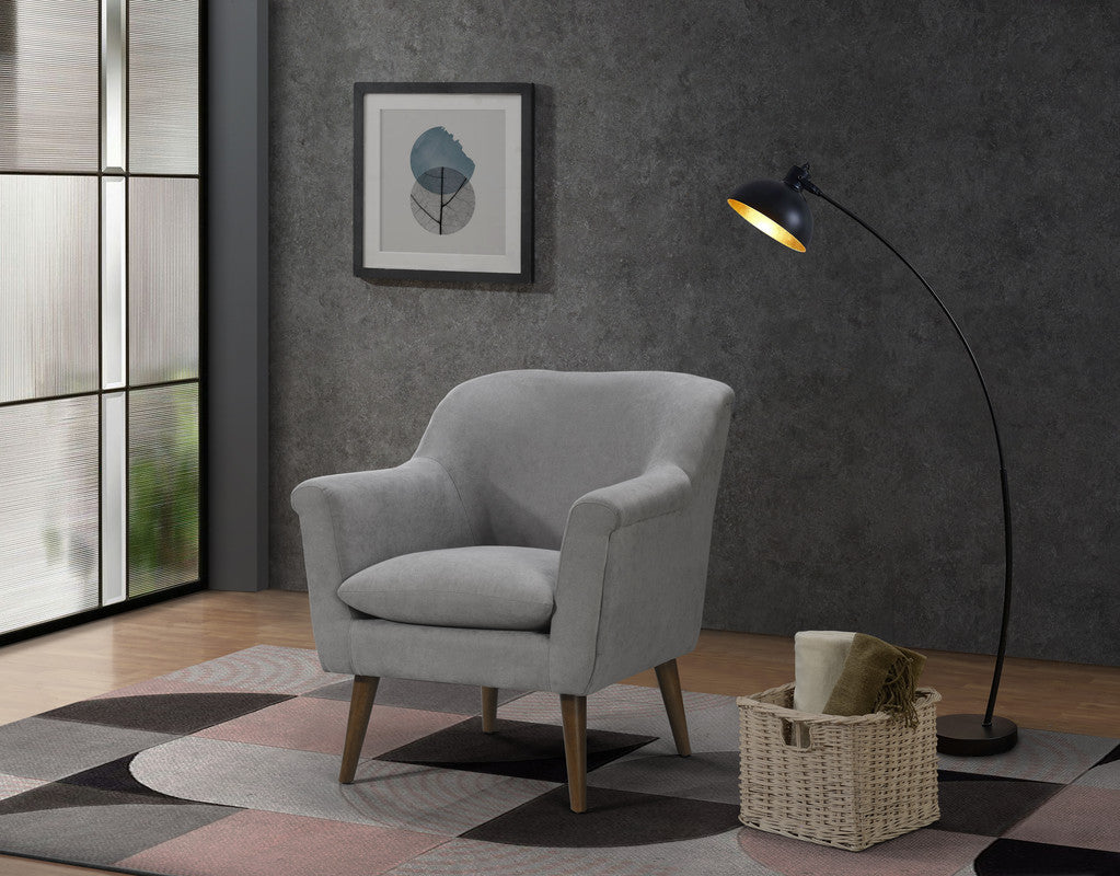 Shelby Steel Gray 31.5"W Woven Fabric Oversized Armchair
