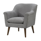 Shelby Steel Gray 31.5"W Woven Fabric Oversized Armchair