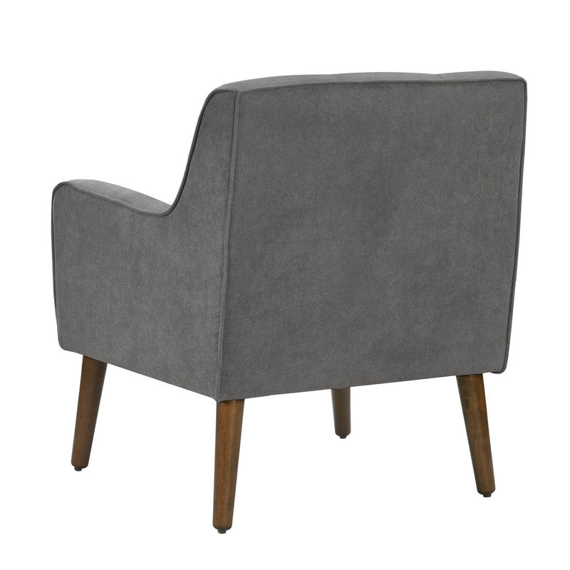 Ryder Gray 25"W Woven Fabric Tufted Armchair
