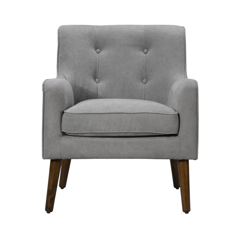 Ryder Steel Gray 25"W Woven Fabric Tufted Armchair