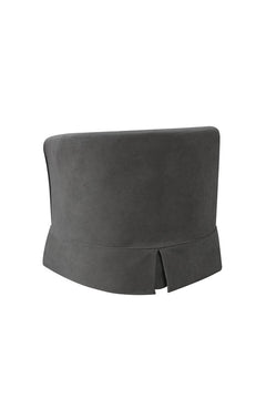 Tucker Gray 28"W Woven Fabric Swivel Barrel Chair