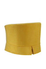 Tucker Yellow 28"W Woven Fabric Swivel Barrel Chair