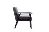 Bahamas Dark Gray/Espresso 25"W Linen Chair