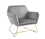 Keira Gray 29.5"W Velvet Accent Chair