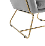 Keira Gray 29.5"W Velvet Accent Chair