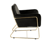 Keira Black 29.5"W Velvet Accent Chair