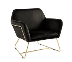 Keira Black 29.5"W Velvet Accent Chair