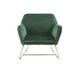 Keira Green 29.5"W Velvet Accent Chair