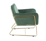 Keira Green 29.5"W Velvet Accent Chair