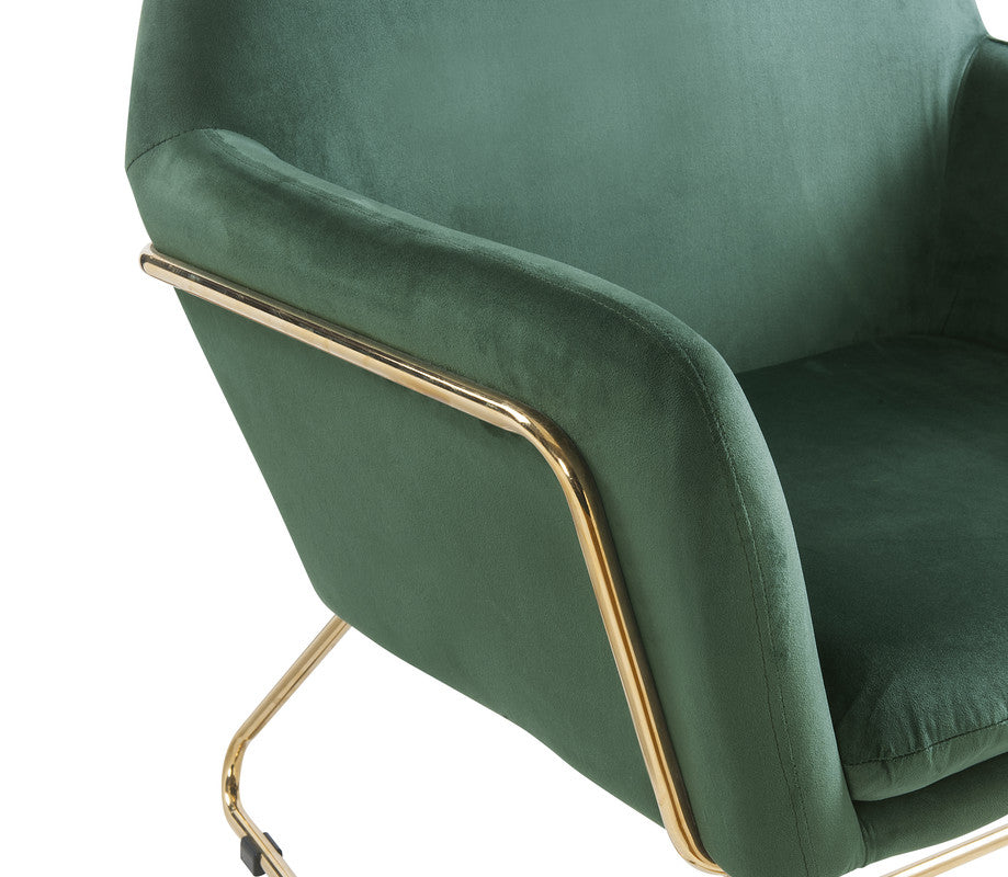 Keira Green 29.5"W Velvet Accent Chair