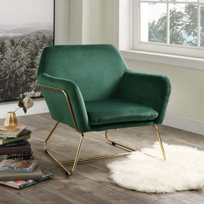 Keira Green 29.5"W Velvet Accent Chair