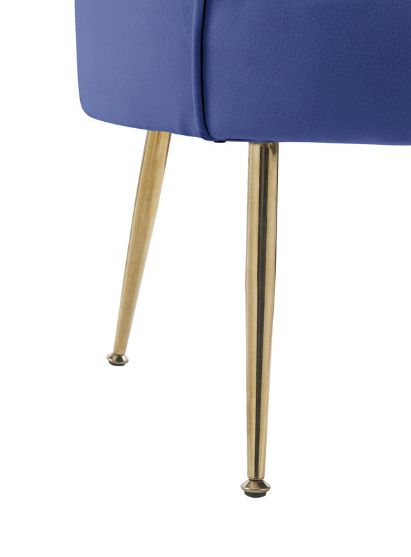 Angelina Blue 34"W Velvet Barrel Accent Chair