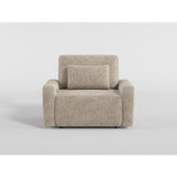 Cumulus Beige Convertible Sleeper Chair With Charging Ports