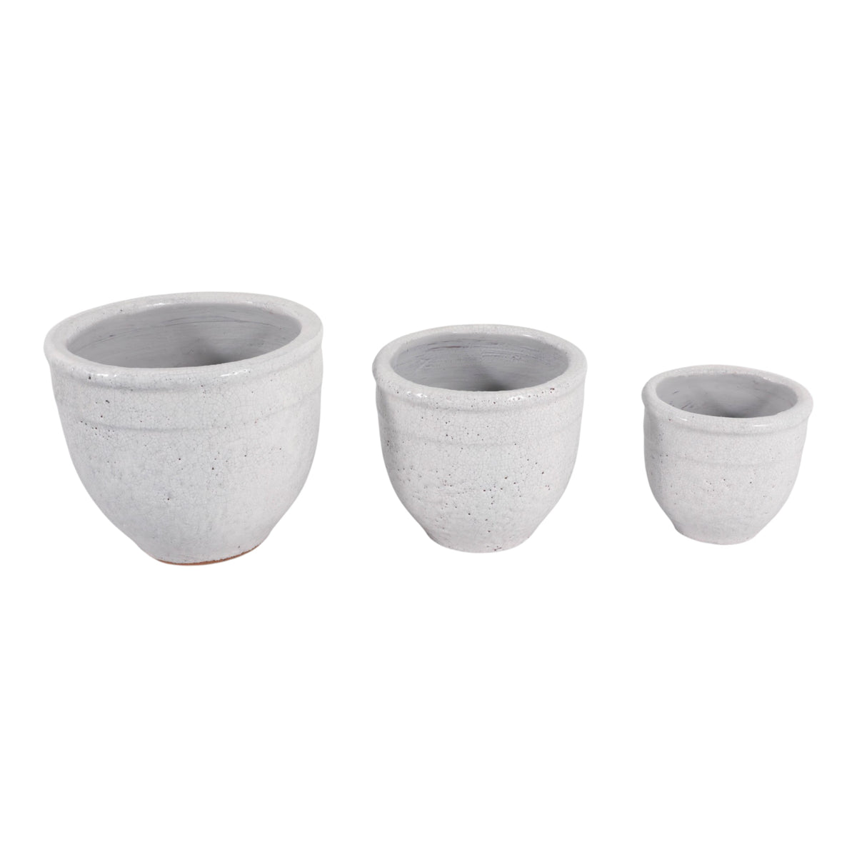 Hayfordway White Terracotta Planter Pots (Set of 3)