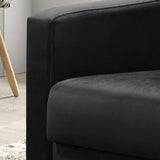Hale Black 27.5"W Velvet Accent Armchair