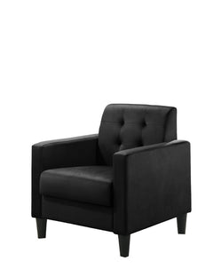 Hale Black 27.5"W Velvet Accent Armchair