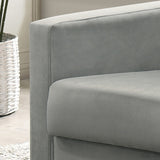 Hale Light Gray 27.5"W Velvet Accent Armchair