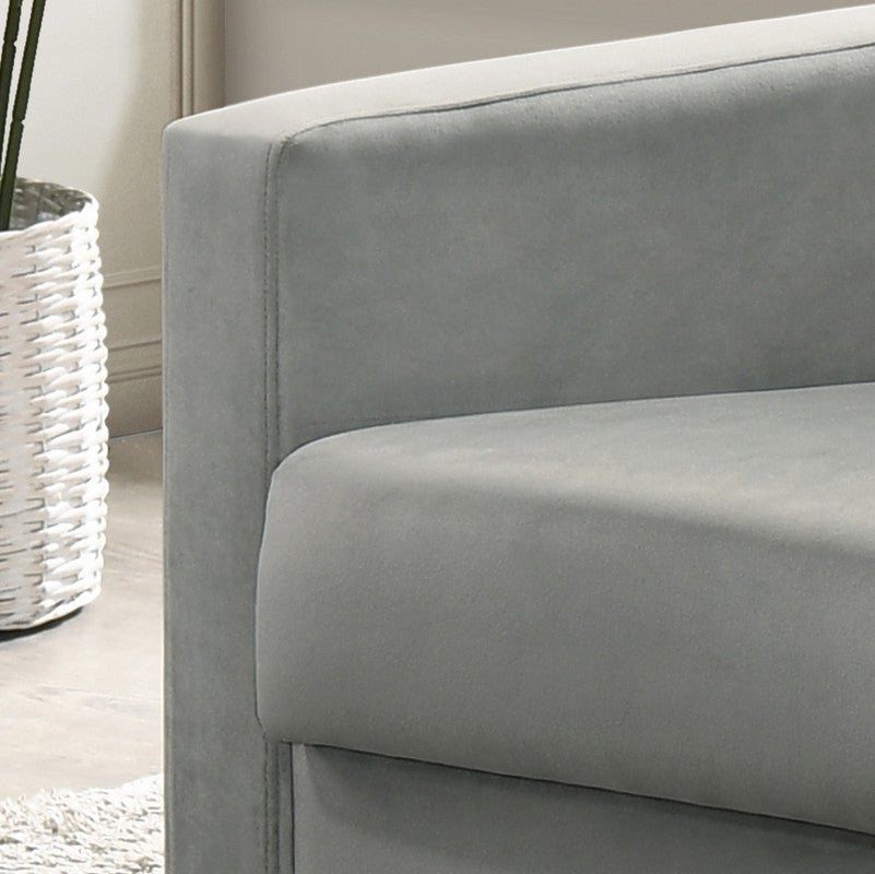 Hale Light Gray 27.5"W Velvet Accent Armchair