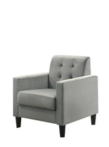 Hale Light Gray 27.5"W Velvet Accent Armchair