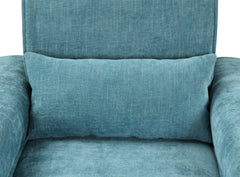 Valentina Blue 38.5"W Chenille Chair