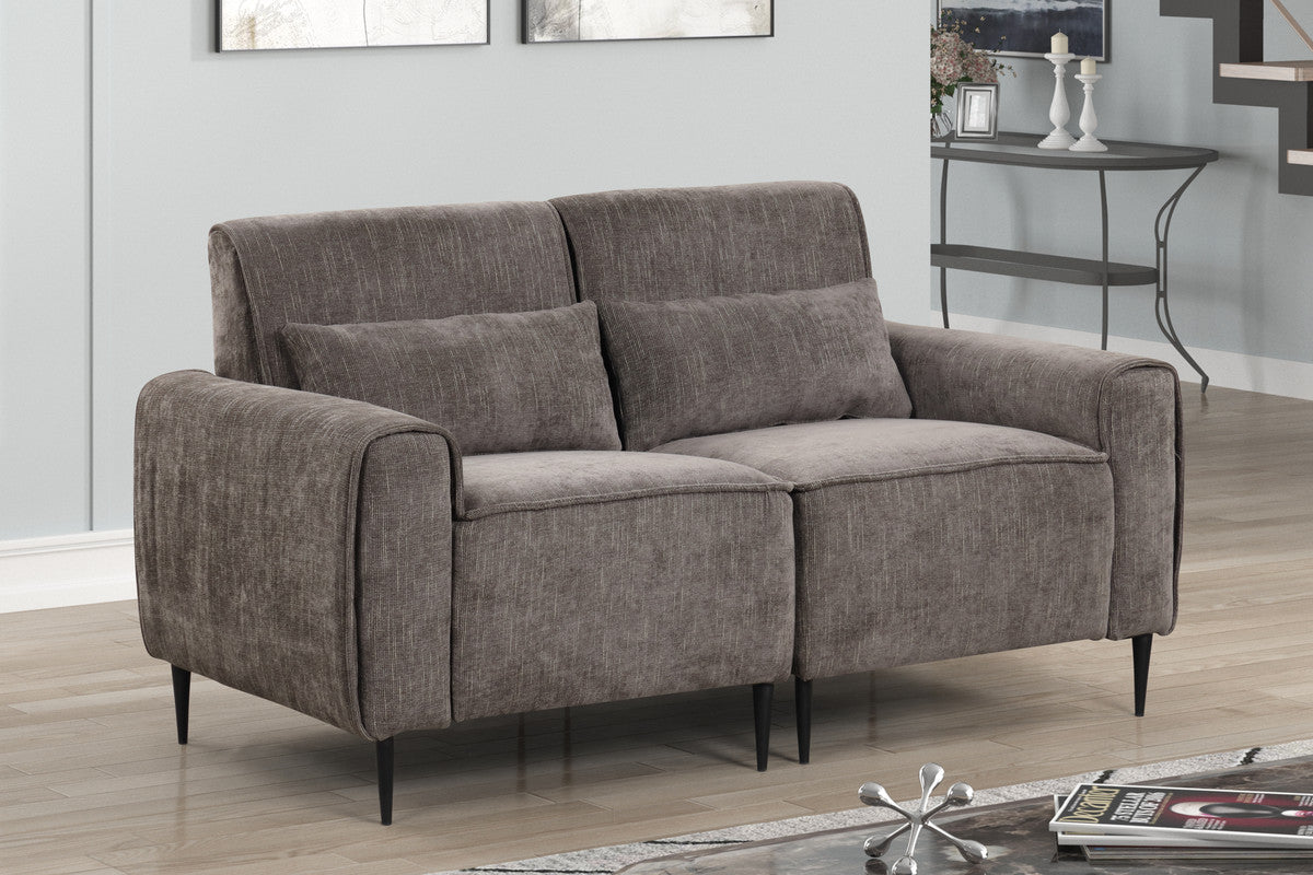 Valentina Gray 62"W Chenille Loveseat