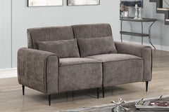 Valentina Gray 62"W Chenille Loveseat
