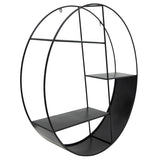 Harrington Black Metal 4-Layered Round Shelf
