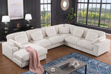 Nadine Beige 155.5"W Corduroy Modular Corner Sectional Sofa with Left-Facing Chaise