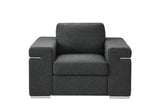 Gianna Black 45"W Linen Armchair
