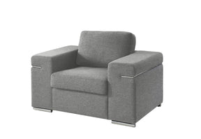 Gianna Light Gray 45"W Woven Fabric Armchair