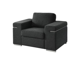 Gianna Black 45"W Linen Armchair