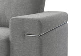 Gianna Light Gray 45"W Woven Fabric Armchair
