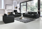 Gianna Black 45"W Linen Armchair