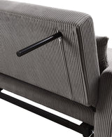 Justine Brown 54"W Corduroy Convertible Sleeper Loveseat