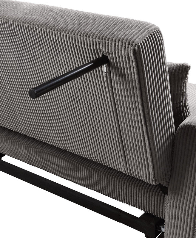 Justine Brown 54"W Corduroy Convertible Sleeper Loveseat