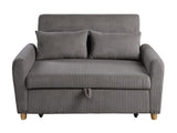 Justine Brown 54"W Corduroy Convertible Sleeper Loveseat