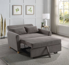 Justine Brown 54"W Corduroy Convertible Sleeper Loveseat