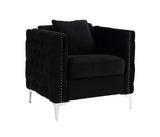 Bayberry Black 34"W Velvet Chair