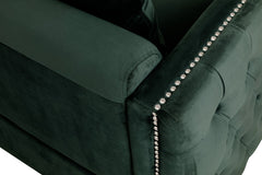 Bayberry Green 53"W Velvet Loveseat
